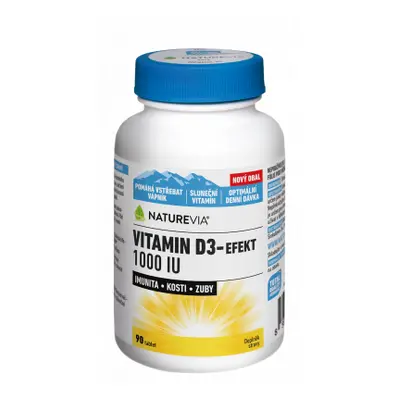 NatureVia Vitamin D3-Efekt 1000 IU tbl.90