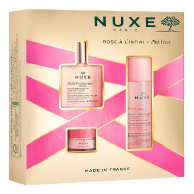 Nuxe Pink Fever suchý olej Huile Prodigieuse Florale 50 ml + micelární voda Very Rose 3-In-1 Soo