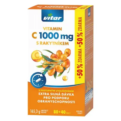 VITAR Vitamin C 1000mg+rakytník tbl.120