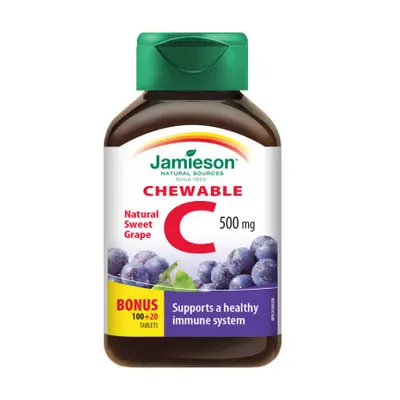 JAMIESON Vitamín C 500mg hrozn.víno cucací tbl.120