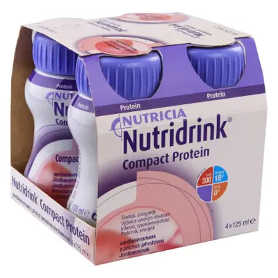 NUTRIDRINK COMPACT PROTEIN S PŘÍCHUTÍ JAHODOVOU POR SOL 4X125ML