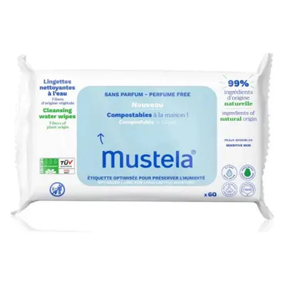 Mustela Compostable at Home Cleansing Wipes Perfume Free čisticí ubrousky bez parfemace pro děti