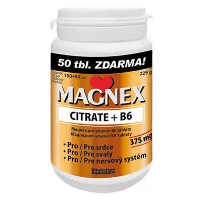 Magnex citrate 375 mg+B6 150 tablet