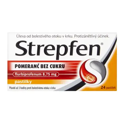 STREPFEN POMERANČ BEZ CUKRU ORM 8,75MG PAS 24