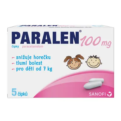 PARALEN RCT 100MG SUP 5