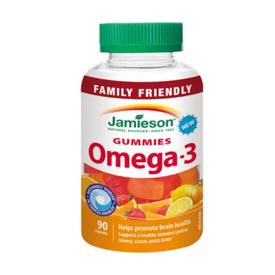 JAMIESON Omega-3 Gummies želatinové pastilky 90ks