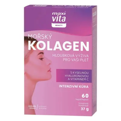 MaxiVita Beauty Mořský kolagen+kys.hyalur.cps.60