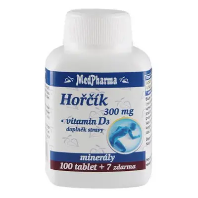 MedPharma Hořčík 300mg+vit.D3 tbl.107