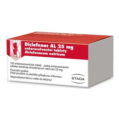 DICLOFENAC AL POR 25MG TBL ENT 100