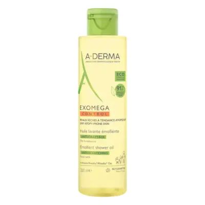 A-Derma Exomega Control Emollient Shower Oil zvláčňující sprchový olej pro suchou pokožku se skl