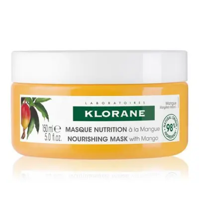 Klorane Mangue vyživující maska pro suché a poškozené vlasy (Mask with Mango Butter) 150 ml