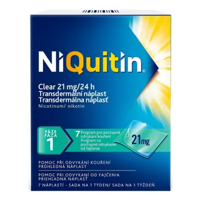 NIQUITIN CLEAR TDR 21MG/24H TDR EMP 7 I