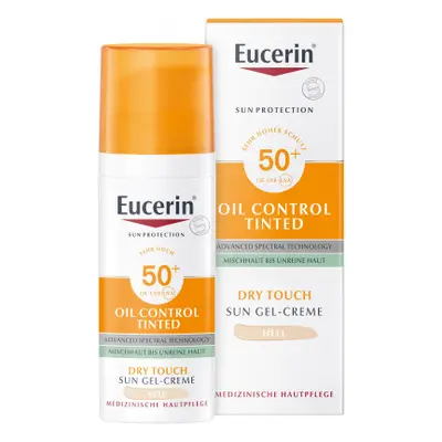 Eucerin Oil Control ochranný krémový gel na opalování na obličej SPF50+ světlý 50 ml