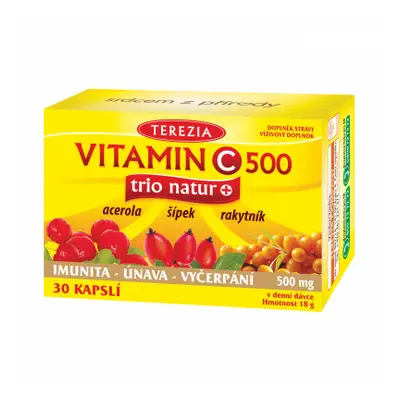 Terezia Vitamin C 500 mg Trio Natur 30 kapslí