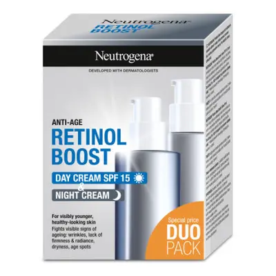 Neutrogena Retinol Boost denní pleťový krém Retinol Boost Day Cream SPF15 50 ml + noční pleťový 