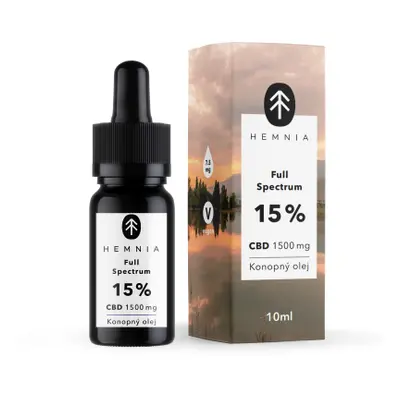 Hemnia CBD Konopný olej 15% 1500mg 10ml