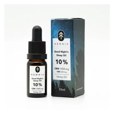 Hemnia Good Night's Sleep konopný olej 10% 1000 mg CBN 250 mg CBD 10 ml