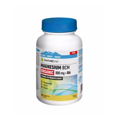 NatureVia Magnesium Organic BCM 800mg +B6 90 kapslí