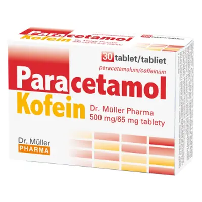 Paracetamol/kofein Dr. Müller Pharma 500mg/65mg tbl.nob.30