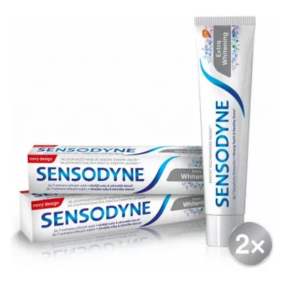 Sensodyne Extra Whitening zubní pasta s fluoridem 2 x 75 ml