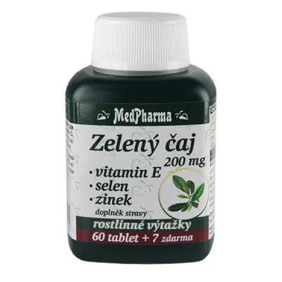 MedPharma Zelený čaj 200mg vit.E+Se+Zn tbl.67