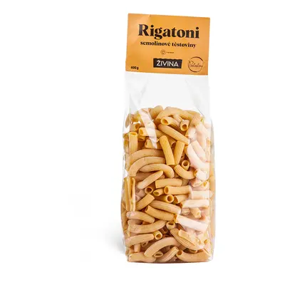 Rigatoni semolinové těstoviny, bezvaječné, k omáčkám a ragú 400 g