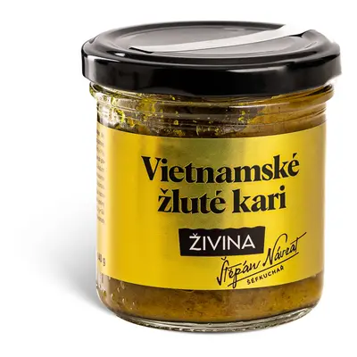 Vietnamská žlutá kari pasta středně pálivá pro kari s kokosovým mlékem 140 g