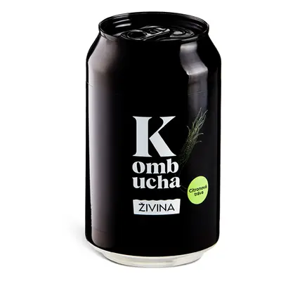 Kombucha citronová tráva přirozeně perlivá s živými probiotiky 330 ml