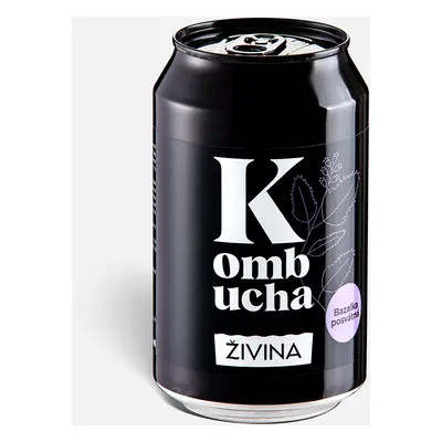 Kombucha posvátná bazalka přirozeně perlivá s živými probiotiky 330 ml