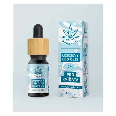 Herbalus Lososový CBD olej 2% pro zvířata 10 ml