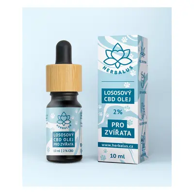 Herbalus Lososový CBD olej 2% pro zvířata 10 ml