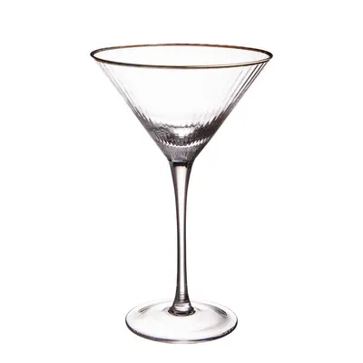 GOLDEN TWENTIES Sklenice na martini se zlatým okrajem 300 ml