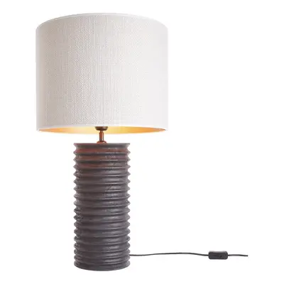 GROOVED Stolní lampa 72 cm - černá/krémová