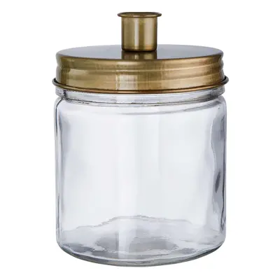 CANDLE JAR Sklenice se svícnem - zlatá