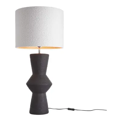 FREJA Stolní lampa 85 cm - černá/bílá