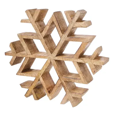 SNOWFLAKE Dekorace z mangového dřeva 20 cm