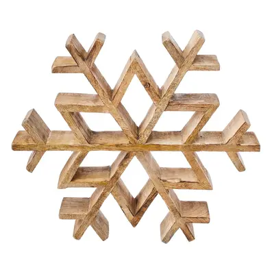 SNOWFLAKE Dekorace z mangového dřeva 25 cm