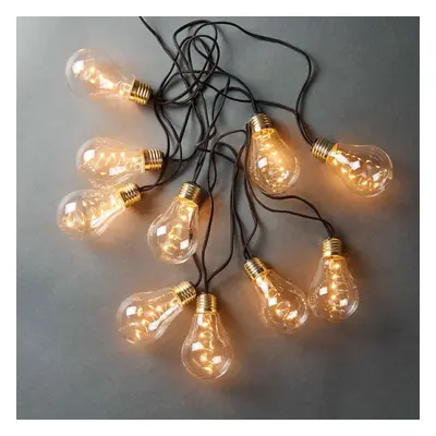 BULB LIGHTS Světelný řetěz žárovky 10 světel - černá