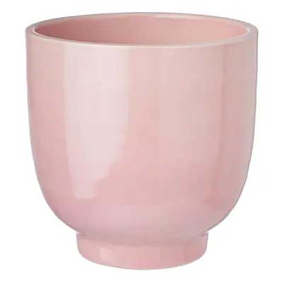 GLAZE Květináč s podstavcem 10 cm - růžová