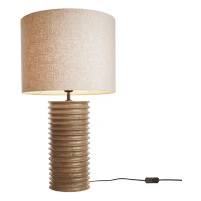 GROOVED Stolní lampa 72 cm - hnědá/přírodní