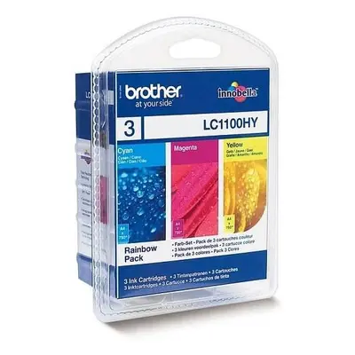 Zásobníky - Multi Pack Brother č.1100 - LC-1100RBWBP (Azurové, purpurové, žluté) - Originál