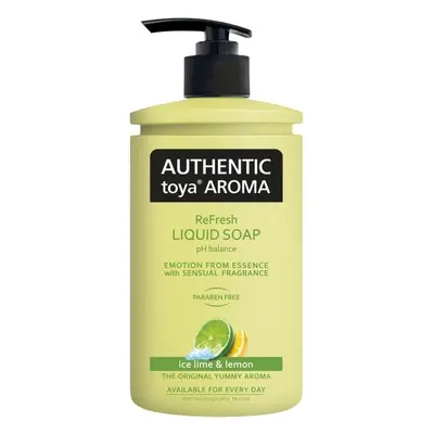 Mýdlo tekuté Authentic toya Aroma, s pumpičkou, 400 ml, Limetka a Citron