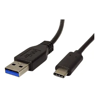 USB kabel (3.1) USB A samec - USB C samec 0.5m černý kulatý plastic bag