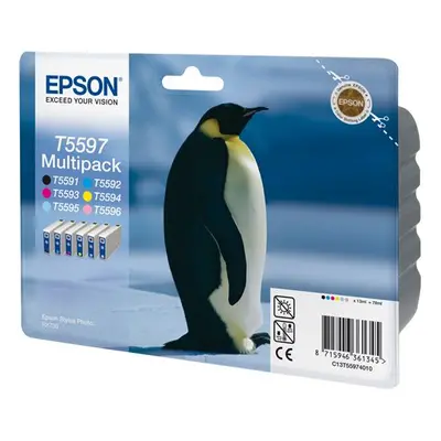 Zásobníky - Multi Pack Epson T5597 (Černé, azur., purpur., žluté, sv.azur. a sv.purp.) - Originá