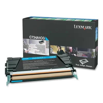 Toner Lexmark C734A1CG (Azurový) (return) - Originál