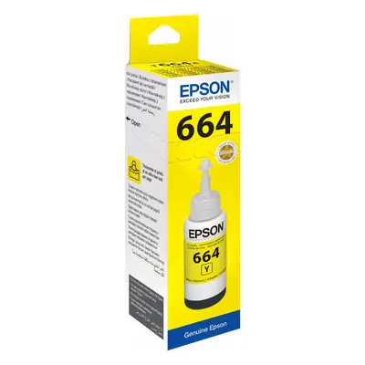 Lahev s inkoustem Epson č.664 - T6644 (Žlutá) - Originál