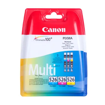 Zásobníky - Multi Pack Canon č.526 - CLI-526CMY (Azurové, purpurové, žluté) 4541B006 - Originál