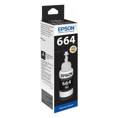 Lahev s inkoustem Epson č.664 - T6641 (Černá) - Originál