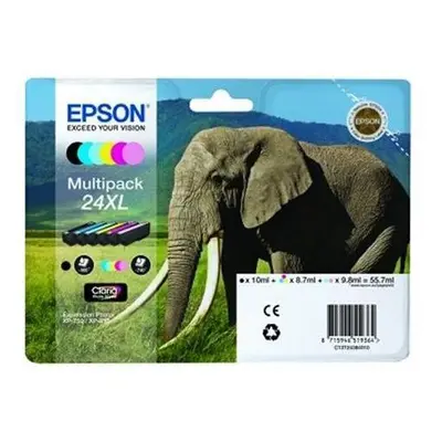 Zásobníky - Multi Pack Epson č.24 - T2428 (Černé, azur., purpur., žluté, sv.azur. a sv.purp.) - 