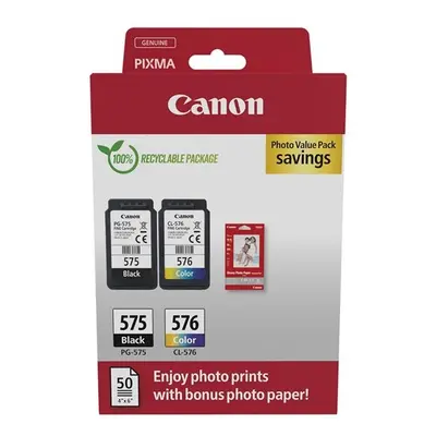 Photo Pack Canon PG-575+CL-576+GP-501 (Černý a barevný) 5438C004 - Originál